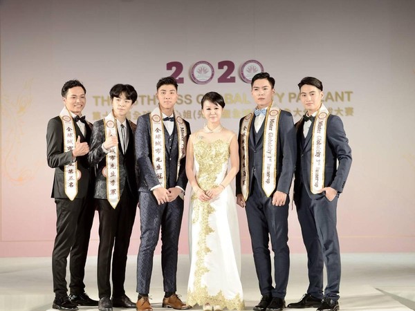 第5名陳瑞文（左起）、第3名方毅家、第1名范胡家豪、張如君、第2名王廷御、第4名蕭遠皓。（中華全球城市選拔協會）