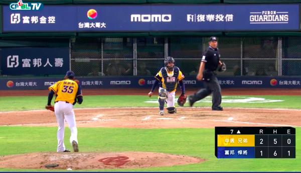 ▲羅傑斯拉弓振臂。（圖／CPBL.TV）