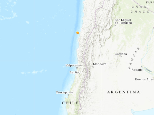 ▲▼智利6.8地震。（圖／翻攝自美國地質調查所USGS）