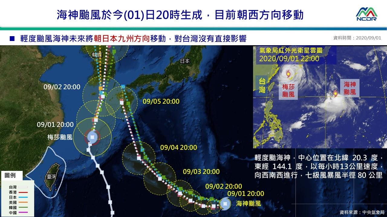 ▲▼海神颱風。（圖／中央氣象局、翻攝PAMMB、NCDR）