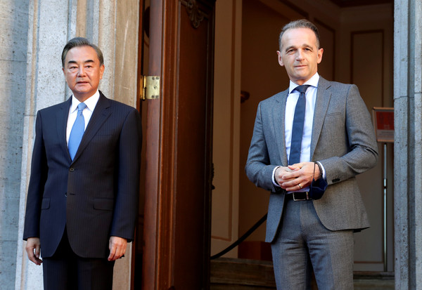 ▲▼德國外交部長馬斯（Heiko Maas）與中國外長王毅在柏林會晤。（圖／路透）