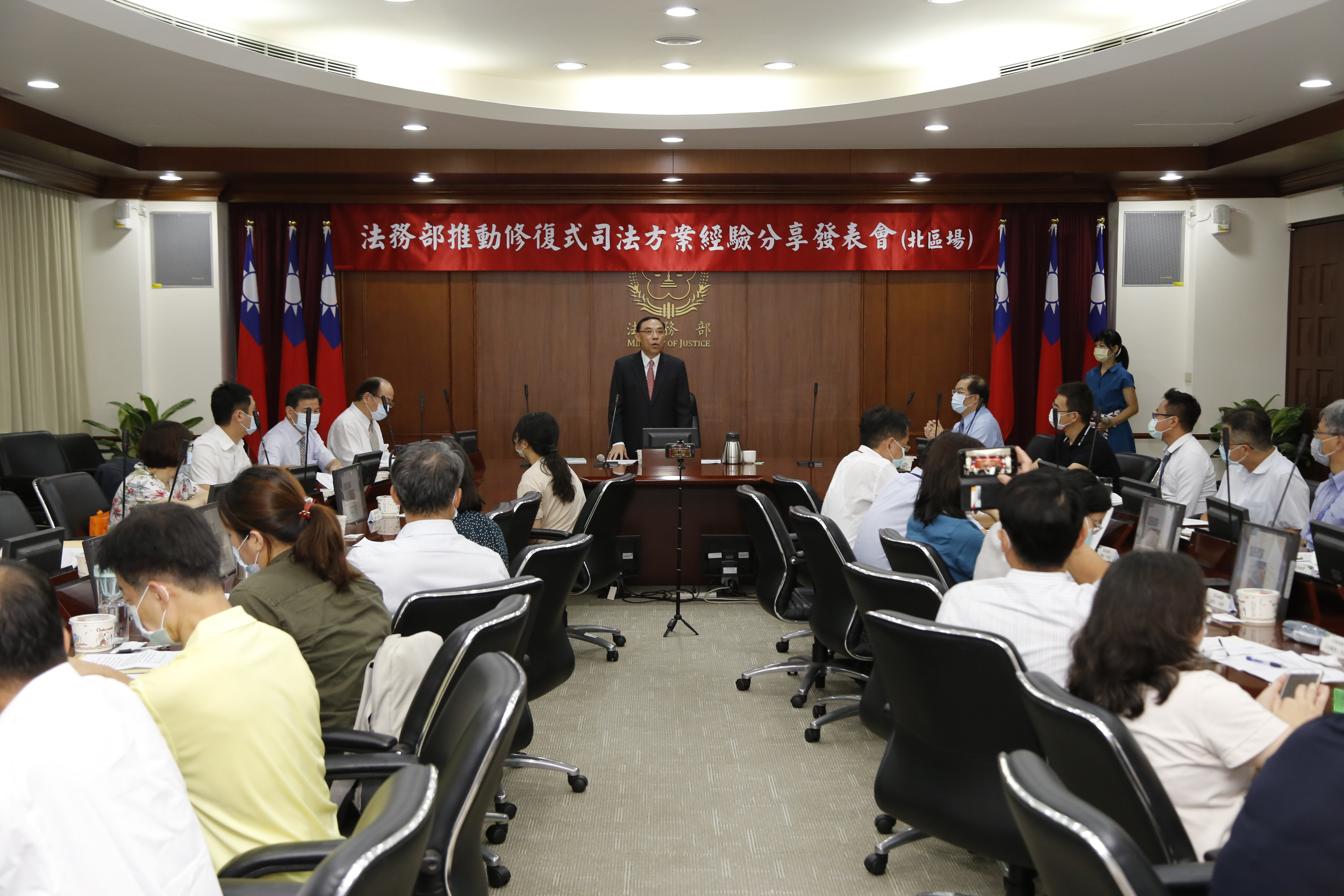 ▲▼法務部長蔡清祥參加「修復式司法經驗分享會」。（圖／法務部提供）