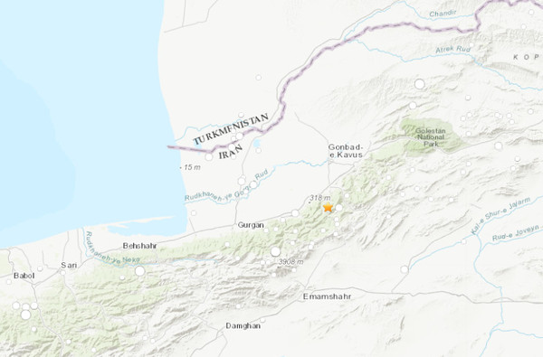 ▲▼伊朗5.1強震。（圖／翻攝自USGS）