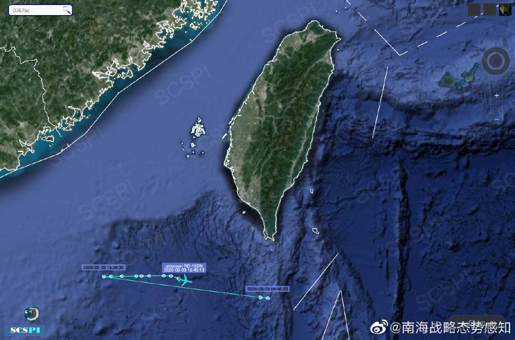 ▲▼美軍機疑偽裝成馬來西亞飛機進入南海。（圖／翻攝自微博／南海戰略態勢感知）