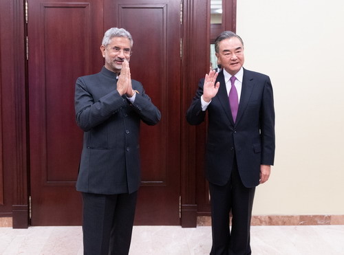 ▲印度外交部長蘇傑生（S Jaishankar）與大陸外交部長王毅。（圖／翻攝自大陸外交部網站）