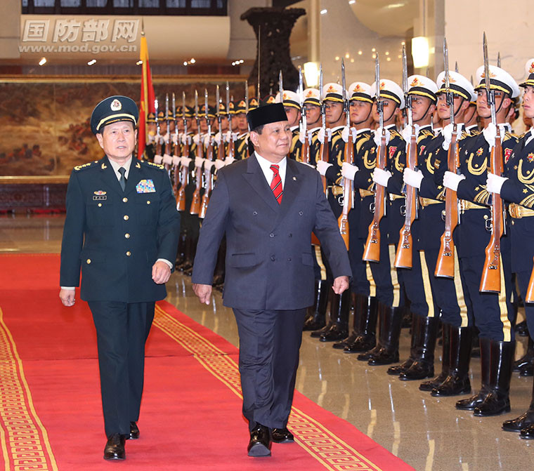 ▲▼中國國防部長魏鳳和率團訪問印尼，印尼國防部長普拉伯沃（Prabowo Subianto）。（圖／大陸國防部網）