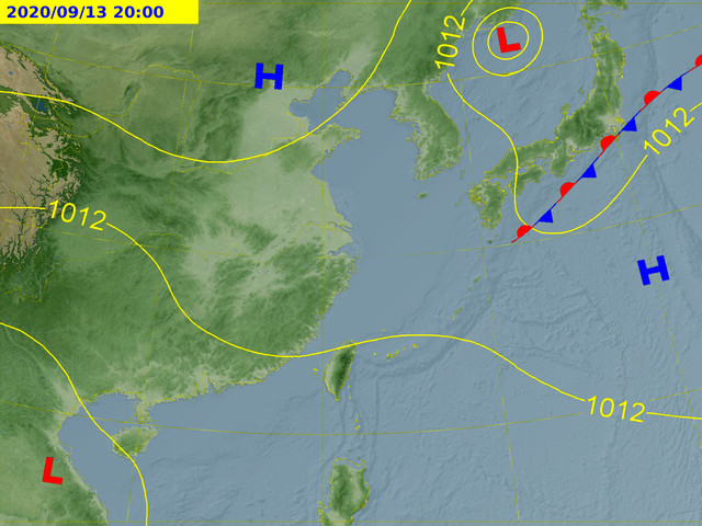 ▲▼明後兩天鋒面遠離。（圖／氣象局提供）