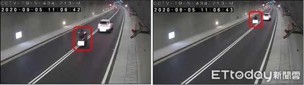 ▲草埔隧道違規車輛被自動測速照相器拍到，警方依法開單告發              。（圖／民眾提供）
