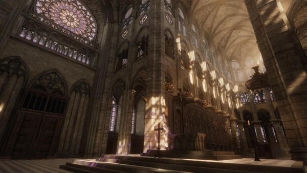 透過VR可以一覽因重建而封閉的聖母院內部。（翻攝自Steam）