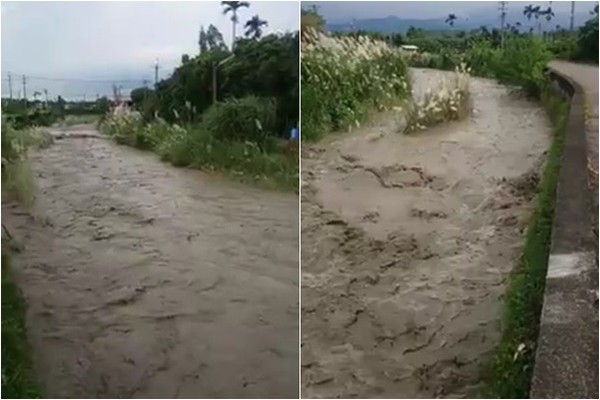 ▲▼洪水一秒沖下。（圖／網友提供）