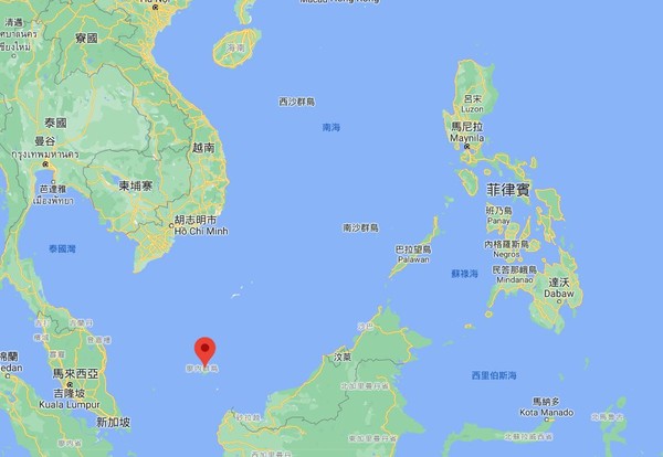 ▲▼印尼納土納群島周圍，遭到中國海警隊入侵。（圖／翻攝自google map）