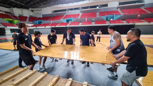 ▲新竹攻城獅主場將啟用NBA認證木質地板。（圖／新竹攻城獅提供）