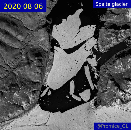 ▲▼格陵蘭北極最大冰架融化。（圖／路透）