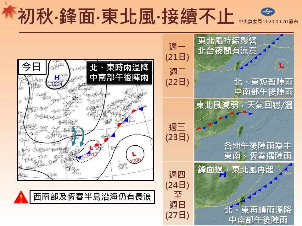 ▲▼一周天氣。（圖／中央氣象局）