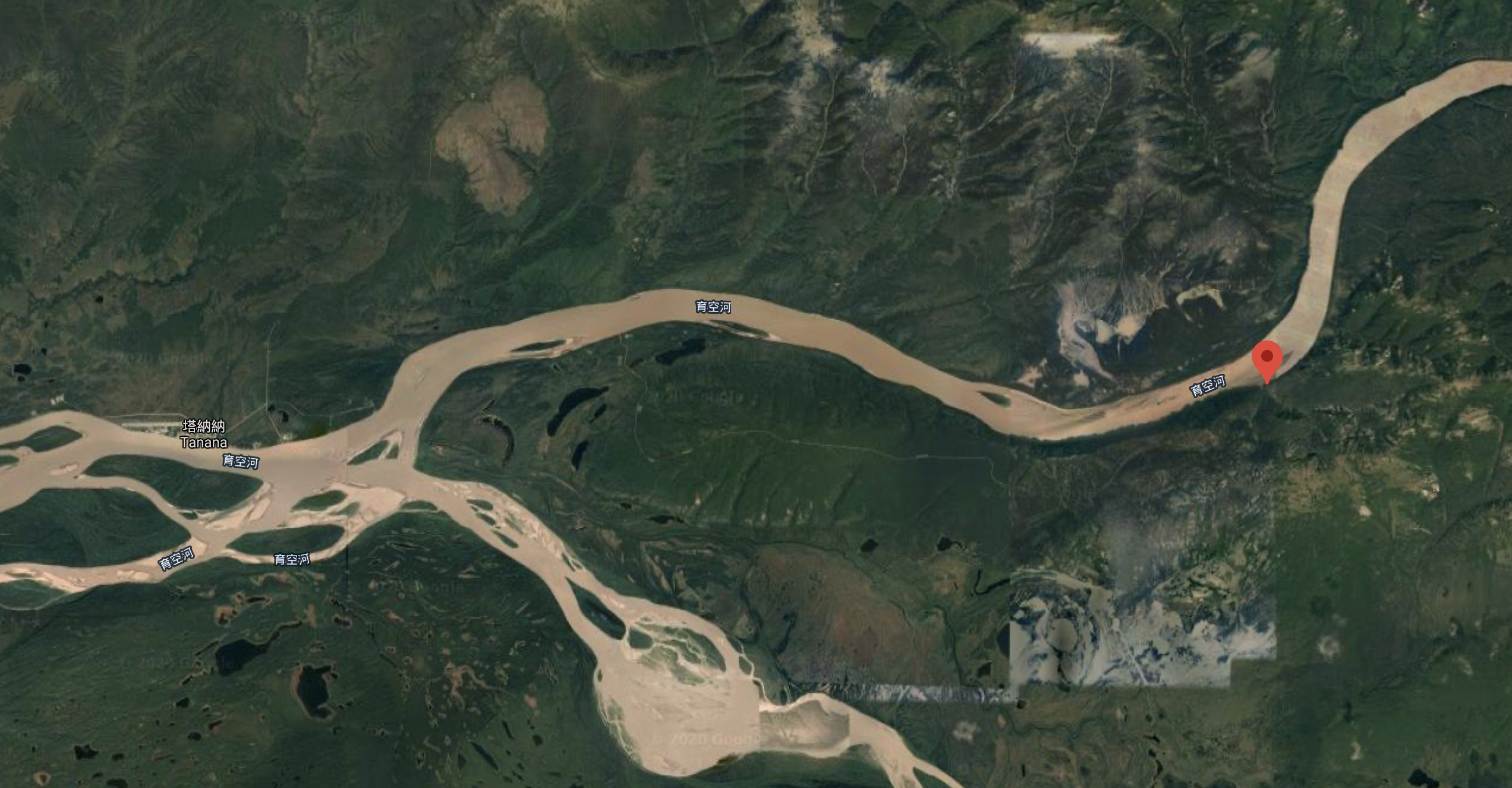 ▲加拿大育空河凍土持續融化，吸入大量水銀，導致魚類將在幾十年內消失。（圖／翻攝自Google地圖）