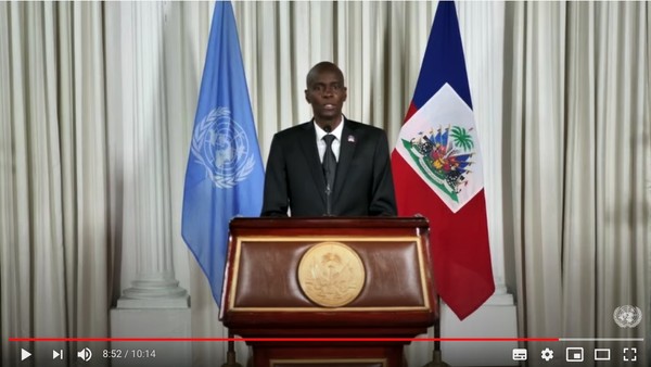 ▲▼海地總統摩依士發言。（圖／翻攝自YouTube／聯合國）