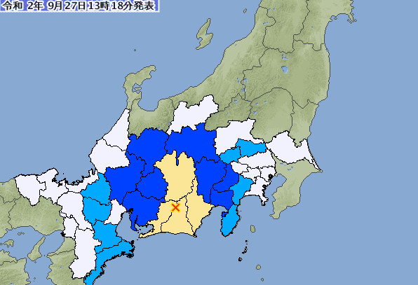 ▲▼日本靜岡規模5.3地震。（圖／翻攝自日本氣象廳）