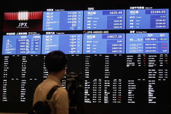▲▼日本東京證券交易所（Tokyo Stock Exchange）。（圖／達志影像／美聯社）