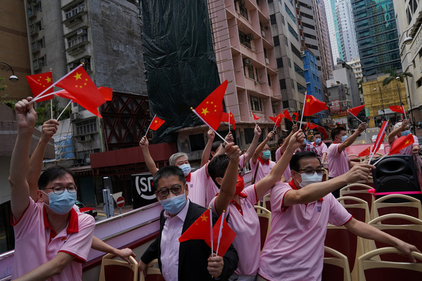 ▲▼香港民眾在中國國慶日聚集。（圖／路透）