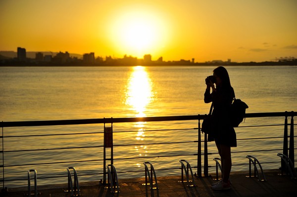 夕陽,黃昏,旅行,拍照,（圖／取自免費圖庫Pixabay）