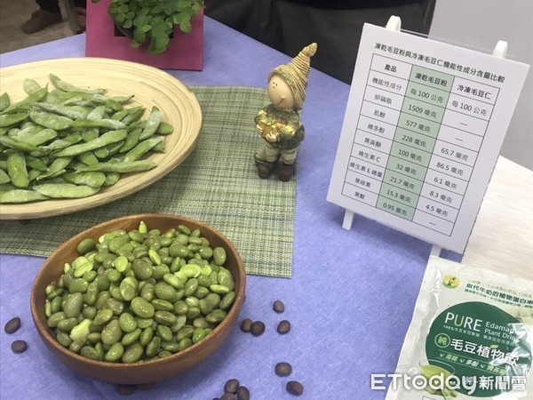 ▲▼高雄區農業改良場發表毛豆植物飲。（圖／記者許展溢攝）