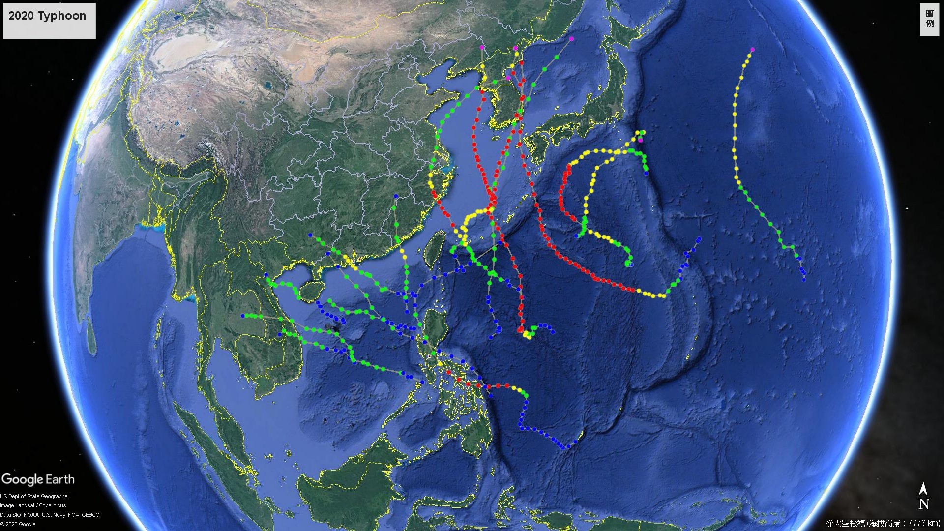 今年16個颱風路徑圖曝光！全閃過台灣　彭啟明：讓我們等等。（圖／翻攝彭啟明臉書）