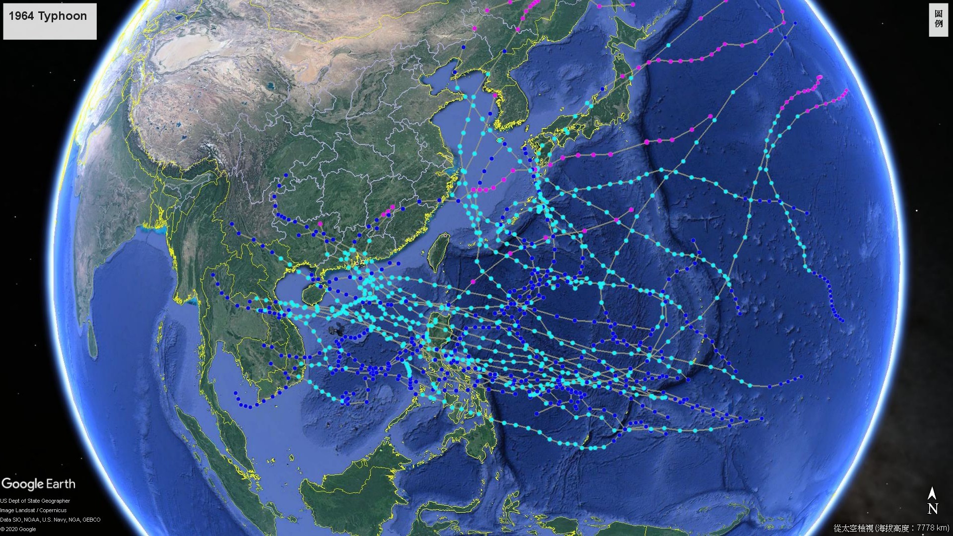 今年16個颱風路徑圖曝光！全閃過台灣　彭啟明：讓我們等等。（圖／翻攝彭啟明臉書）
