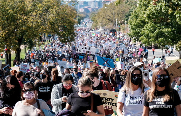 ▲美國,女性大遊行,Women`s March,華盛頓特區,最高法院。（圖／路透）