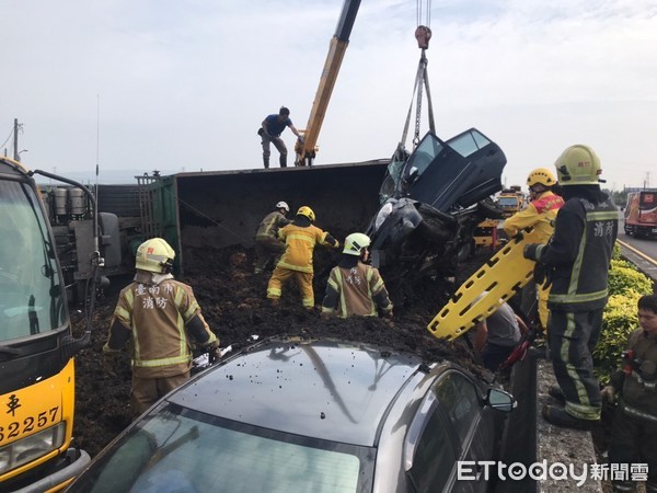 ▲國一北上路竹段22日發生死亡車禍。（圖／記者吳世龍翻攝）