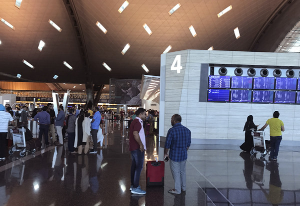▲卡達首都多哈（Doha）哈馬德國際機場（Hamad International Airport）。（圖／達志影像／美聯社）