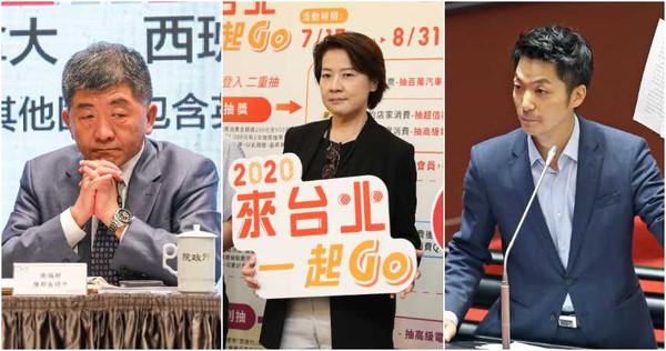 下屆台北市長選戰，再現「三咖督」，藍綠白誰能入主市府，備受囑目。（合成圖／張文玠攝、報系資料照）