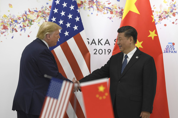 ▲▼美國總統川普與中國國家領導人習近平2019年於大阪G20高峰會見面。（圖／達志影像／美聯社）