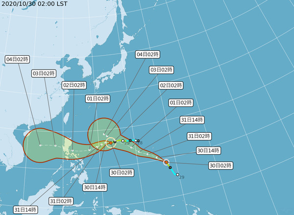 閃電颱風有機會「變大又強」！彭啟明：下週這3天是受影響關鍵。（圖／截自中央氣象局網站）