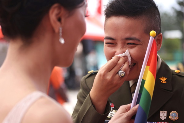 ▲▼台灣軍人同性婚姻。（圖／路透）