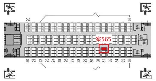 ▲▼案565至568機上座位圖。（圖／指揮中心提供）