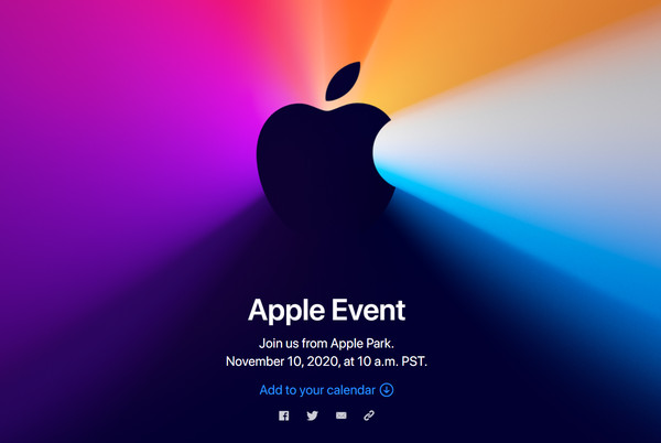 ▲▼蘋果公布美西時間11月10日將舉行發表會。（圖／取自Apple.com）