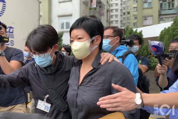 ▲香港《鏗鏘集》編導蔡玉玲被捕，警察公共關係科總警司郭嘉銓回應。（圖／香港01提供，請勿隨意翻攝取用。）