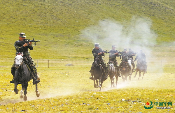 ▲▼ 解放軍火箭軍騎兵連。（圖／翻攝 中國軍網）