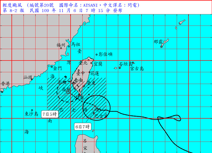 閃電颱風。（圖／氣象局）