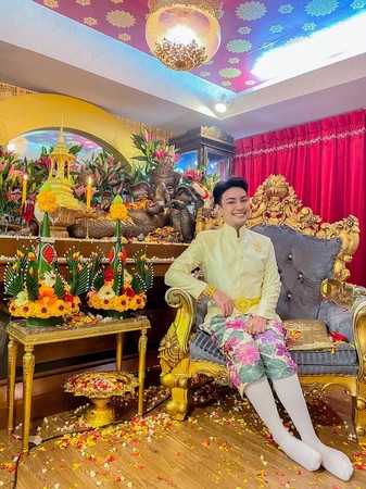 ▲吉吉皮波平時生活豪奢，很常到寺廟參拜。（圖／翻攝自吉吉皮波臉書，下同）