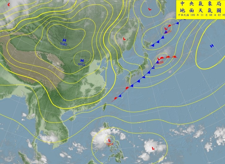 天氣圖。（圖／氣象局）