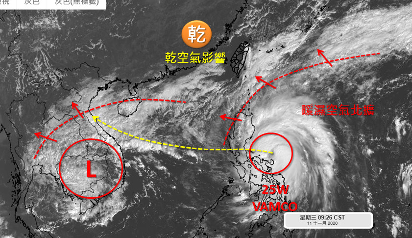 天氣圖。（圖／翻攝吳聖宇臉書）