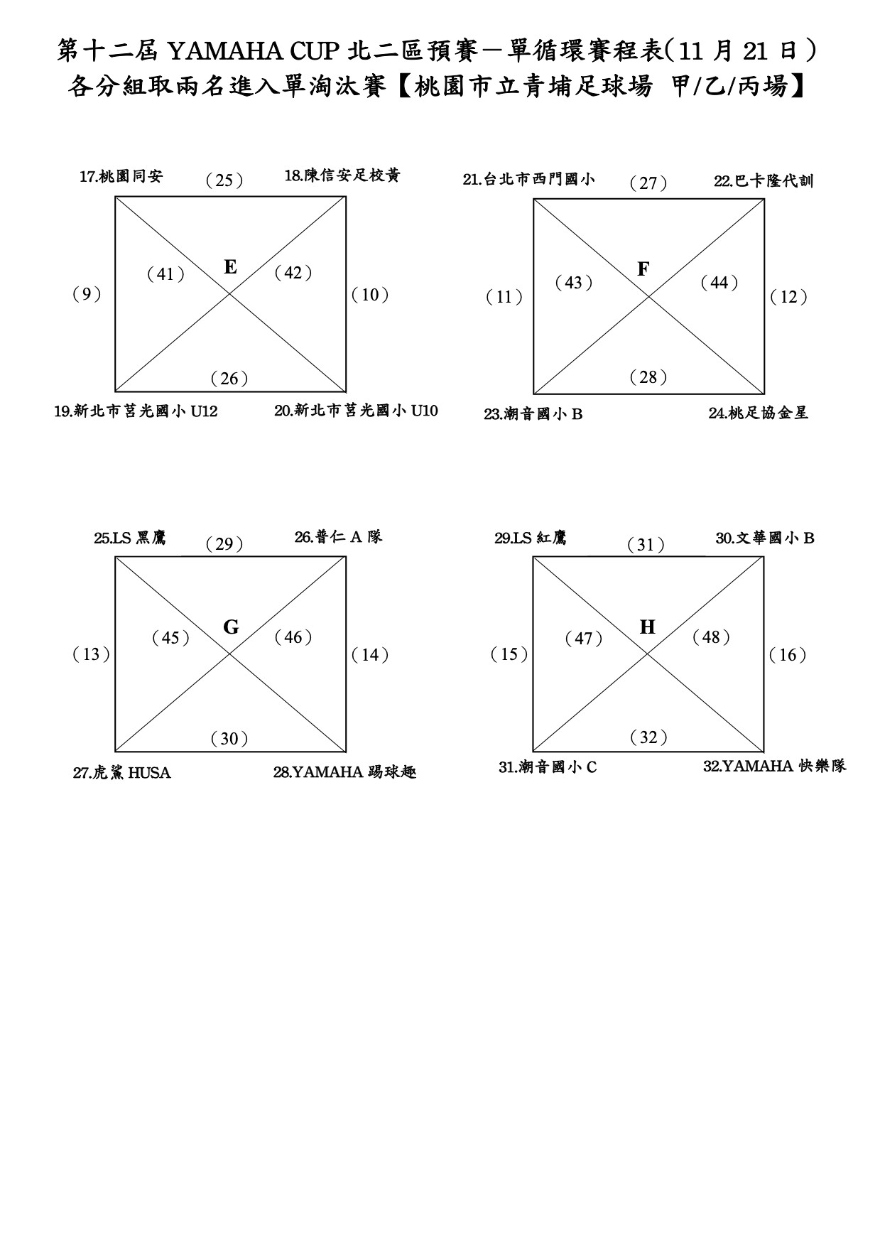 ▲▼ 山葉北二區賽程。（圖／記者張克銘攝）