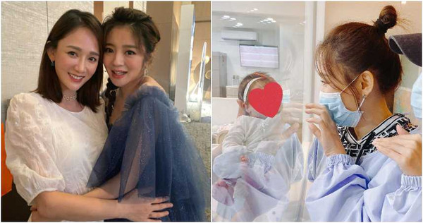 ▲陳喬恩看安以軒女兒。（合成圖／陳喬恩微博）