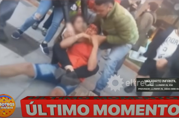 ▲▼女子用格鬥招式將小偷打倒在地。（圖／翻攝自YouTube／eltrece）