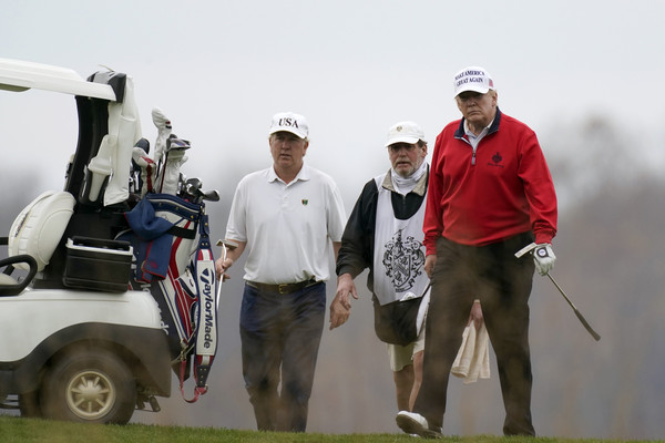 ▲▼ 美國總統川普21日去打高爾夫球。（圖／達志影像／美聯社）