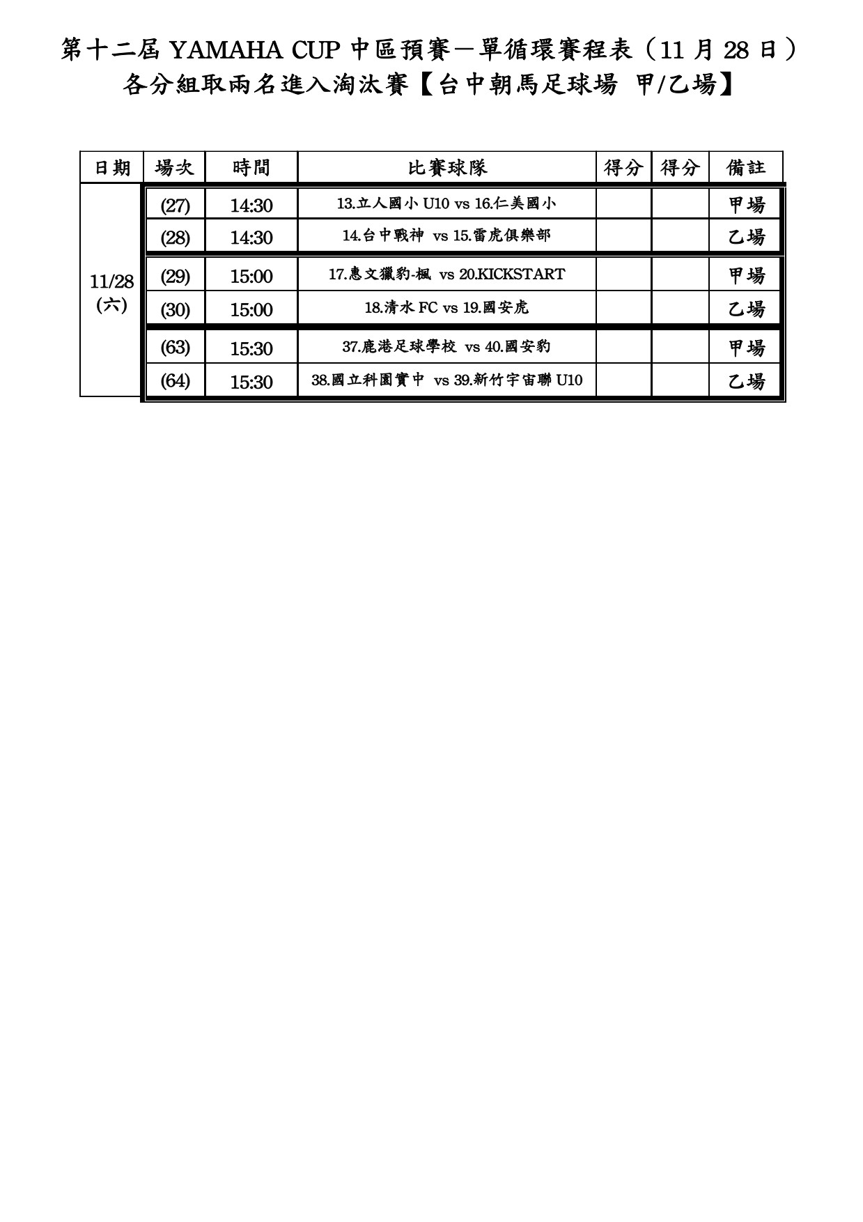 ▲▼ＹＡＭＡＨＡ ＣＵＰ台中。（圖／記者張克銘攝）