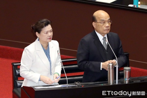 ▲經濟部長王美花 （圖左）出席立法院總質詢。（圖／記者屠惠剛攝）