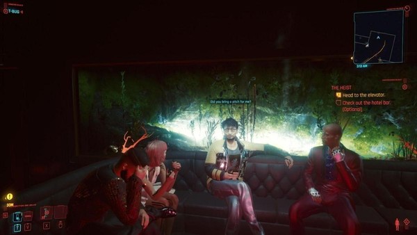 遊戲中的大島是位導演，在酒吧中與友人談論自己的作品。（翻攝自Dual Shockers）