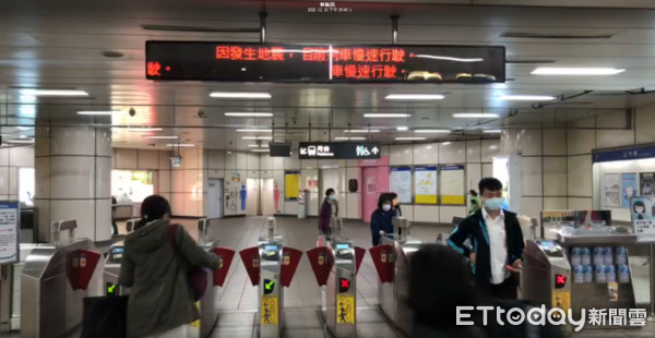 ▲▼1210地震後雙北捷運採慢速行駛。（圖／記者林振民攝）